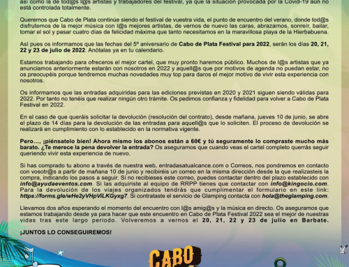 Festival Cabo de Plata 2021 Suspendido